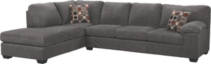 Morty 2-Piece Chenille Left-Facing Sectional - Grey