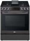 LG 6.3 Cu. Ft. Smart Gas Range with Instaview and ProBake Convection® - Smudge Proof Black Stainless Steel - LSGL6335D