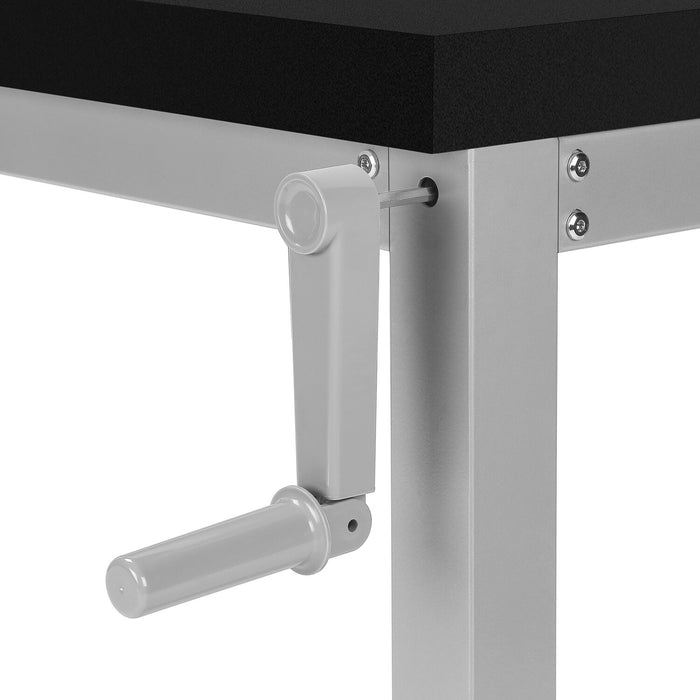 Kai 47.25\" Adjustable Height Office Desk - Black/Silver