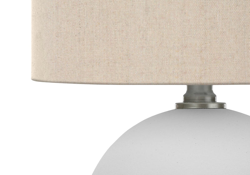 16\" Cream Ceramic with Drum Shade Table Lamp