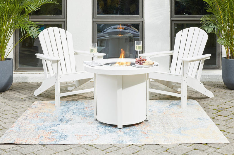 Bask Outdoor Patio Adriondack Chair - High Density Plastic, UV & Weather Resistant - White