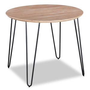 Miya Dining Table, Acacia Wood, Metal, 36
