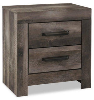 Sawyer Bedside 2-Drawer Nightstand with Built-in USB Ports, 23.7