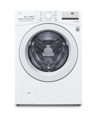 LG 5.2 Cu. Ft. Front-Load High-Efficiency Washer - White - Stackable - WM3400CW 