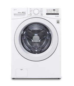 LG 5.2 Cu. Ft. Front-Load High-Efficiency Washer - White - Stackable - WM3400CW