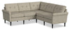 Scott Living BLOK Modular 5-Piece Fabric Sectional with Rolled Arms and Reversible Cushions - Taupe