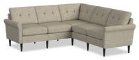 Scott Living BLOK Modular 5-Piece Fabric Sectional with Rolled Arms and Reversible Cushions - Taupe 