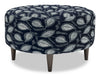 Made in Canada Customizable Sofa Lab The Curve 31\" Fabric Ottoman - Midnight Multicolour
