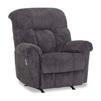 8527 Chenille Power Rocker Recliner - Fighter Charcoal 