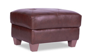 Vita 100% Genuine Leather Ottoman - Brown