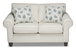 Scarlett Chenille Loveseat - Ecru