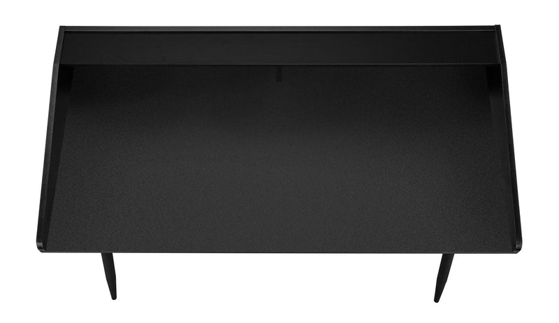 Jeremy 47.25\" Office Desk with Small Hutch - Black