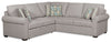 Haven 2-Piece Chenille Sectional with Left-Facing Sleeper Sofa - Grey