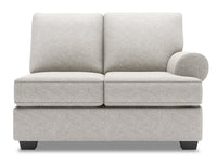 Sofa Lab Roll RAF Loveseat - Luxury Silver 