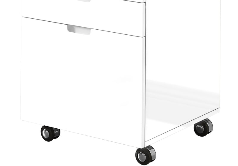 Hobson 18.25\" 3-Drawer Filing Cabinet - Glossy White