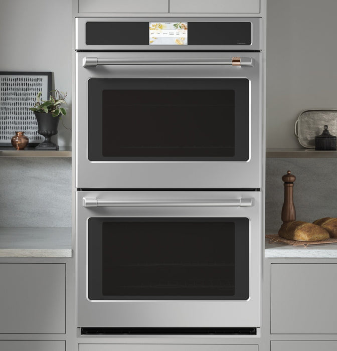 Cafe 30\" 10 Cu. Ft. Electric Double Wall Oven with True European Convection - Stainless - CTD90DP2NS1