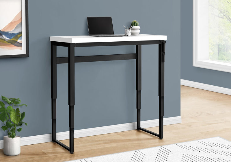 Kai 47.25\" Adjustable Height Office Desk - White/Black