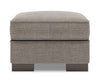 Made in Canada Customizable Sofa Lab Track 24\" Linen-Look Fabric Ottoman - Luna Smoke Grey