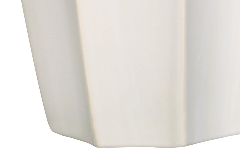 27\" Cream Ceramic Table Lamp with Ivory Shade