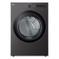 LG 7.4 Cu. Ft. Smart Electric Dryer with Steam - Black Steel - Stackable - DLEX6500B 