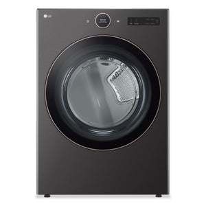 LG 7.4 Cu. Ft. Smart Electric Dryer with Steam - Black Steel - Stackable - DLEX6500B