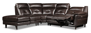 Envia 3-Piece Left-Facing Power Reclining Sectional - Brown 