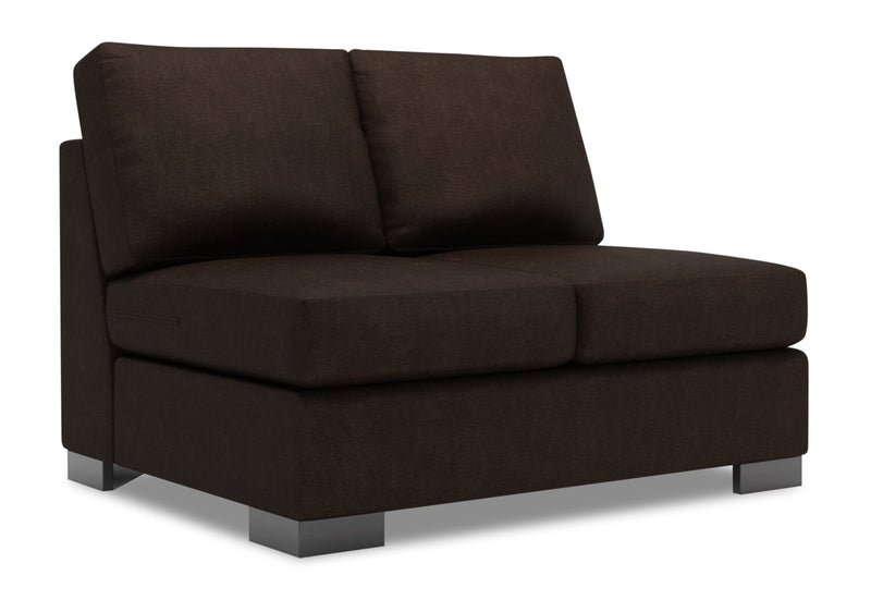 Sofa Lab Track Armless Loveseat - Luxury Chocolate