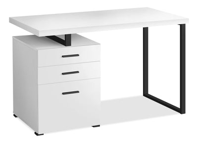 Clayton Reversible Desk - White 