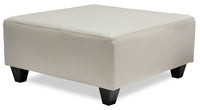 Addison Leath-Aire Ottoman - Beige 