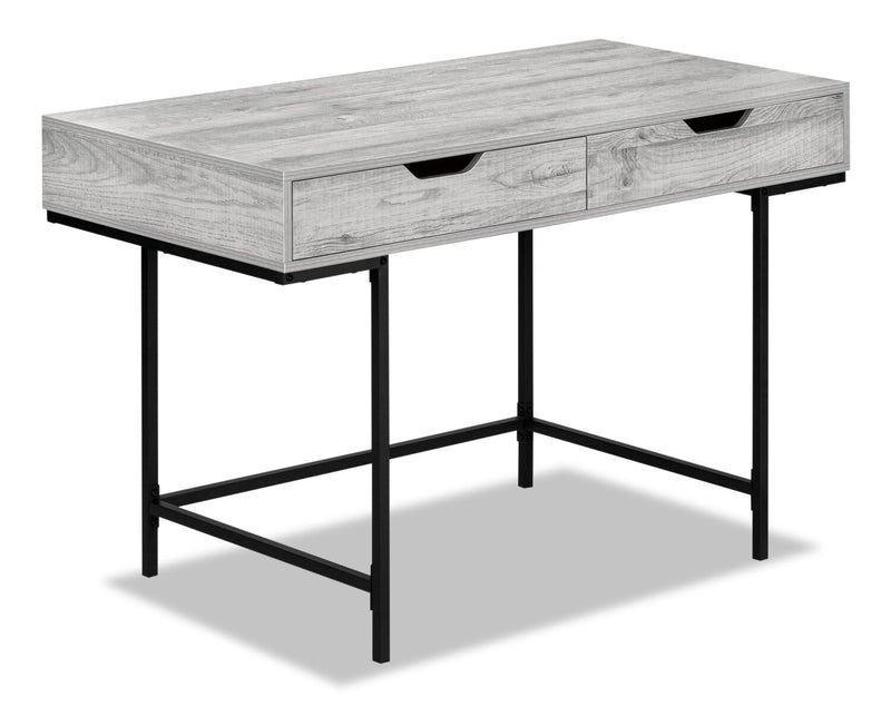 Butler 47.25\" Office Desk with 2-Drawers - Grey