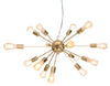 Syrma Industrial Brass 15-Light Pendant Ceiling Light