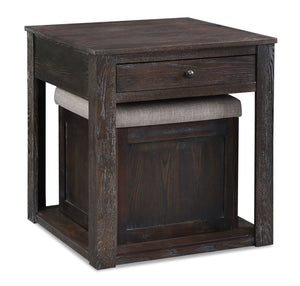 Willy End Table with Ottoman 