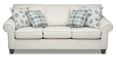 Scarlett Chenille Sofa - Ecru 