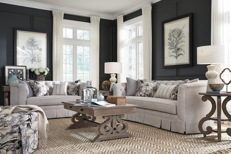 Tinley Park 22\" Traditional End Table with Storage - Grey-Brown Pine with Scroll Design Base