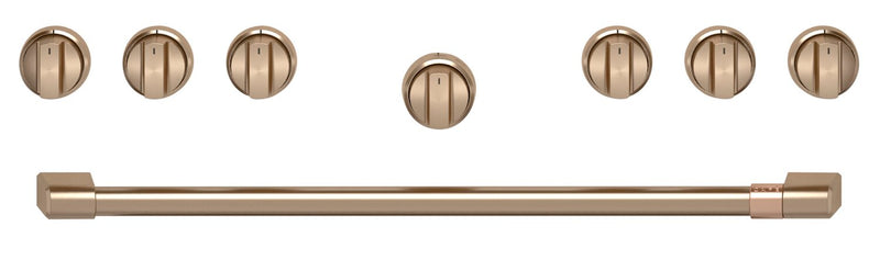 Café Handle and Knob Set for 36\" Range in Brushed Bronze - CXPR6HKPTBZ
