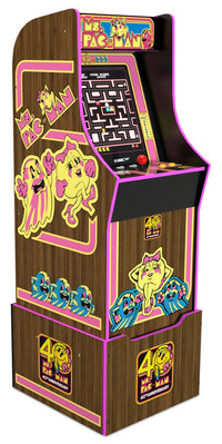 Arcade1Up Ms. PAC-MAN™ 40th Anniversary Edition Arcade Cabinet with Riser 