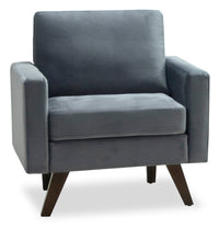 Joelle Velvet Chair - Grey 