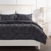 Brianna 3-Piece Full/Queen Comforter Set - Dark grey 