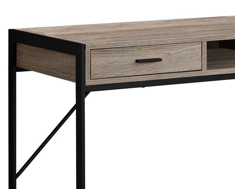 Xavier 48\" Office Desk with 2-Drawers & Cubby - Taupe