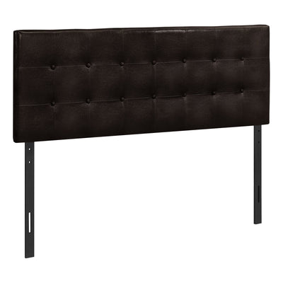 Estel Queen Headboard - Brown - Contemporary style Headboard in Brown Medium Density Fibreboard (MDF), Solid Woods