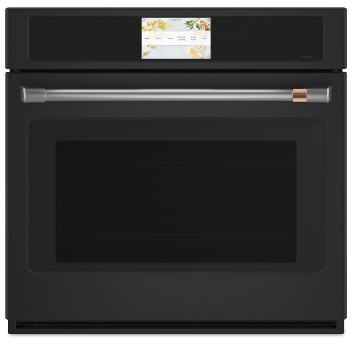 Cafe 30\" 5 Cu. Ft. Electric Wall Oven with True European Convection with Self Clean Racks - Matte White - CTS90DP3ND1