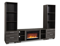 Antoni Modern 3 Piece Entertainment Centre with Electric Fireplace and Storage for TVs up to 70