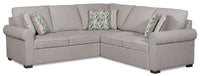 Haven 2-Piece Right-Facing Chenille Sectional - Grey 