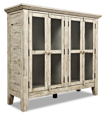 Rocco Cream Accent Cabinet – Medium  - Rustic style Accent Cabinet in Cream  Acacia