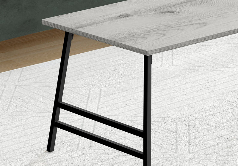 Atlas 40\" Modern Coffee Table - Grey Top with Black Metal Legs