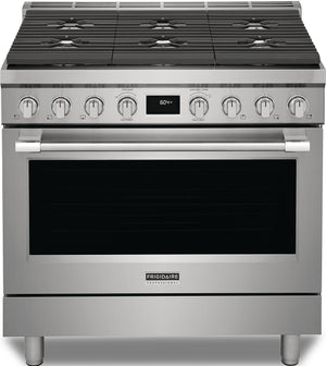 Frigidaire Professional 4.4 Cu. Ft. Dual Fuel Range With Dual Fan Convection and Six Burner Cooktop - Smudge-Proof® Stainless Steel - PCFD3670AF