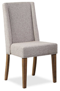 Cedar Dining Chair with Polyester Fabric, Pine Wood - Grey 