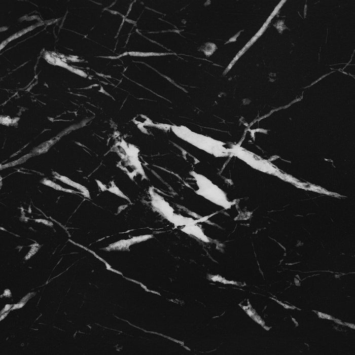 Everly 42.25\" Office Desk with Drawer - Black Marble-Look