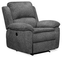 Chandler Chenille Power Recliner - Grey 