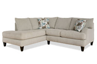 Nofia 2-Piece Chenille Left-Facing Sectional - Linen 